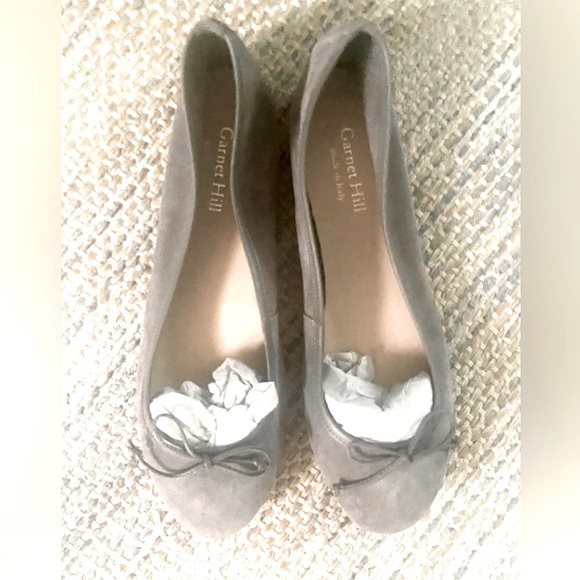 GARNET HILL BELISSIMA DOVE GRAY SUEDE BALLET FLAT- NWOB-8.5/MADE IN ITALY-FALL🍁 - Picture 3 of 9